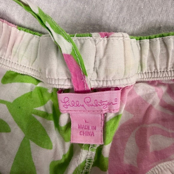 Lilly Pulitzer Women's swim cover up Pants Size L Floral‎ Print beach - Picture 3 of 5